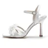 Stiletto Heel 9.5cm Silk-Like Shoes CK0340 sold by Cocomelody