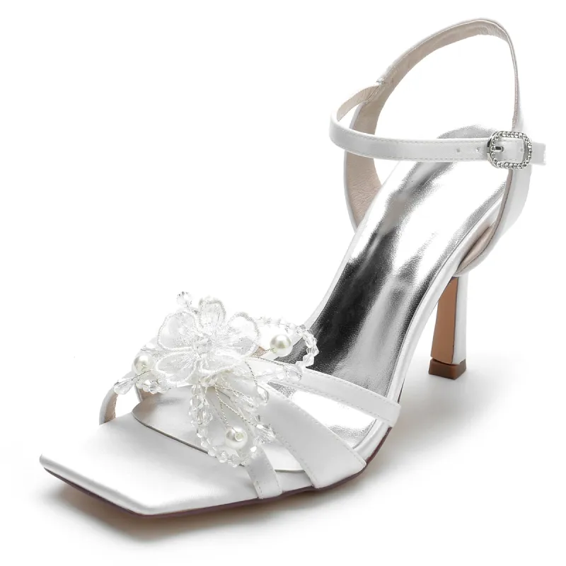 Stiletto Heel 9.5cm Silk-Like Shoes CK0340 sold by Cocomelody