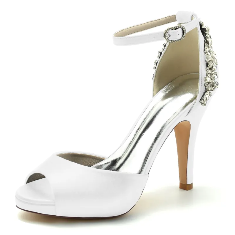Stiletto Heel 10cm Silk-Like Shoes CK0350 sold by Cocomelody