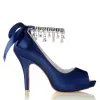 Stiletto Heel 10cm Silk-Like Shoes CK0349 sold by Cocomelody