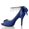 Stiletto Heel 10cm Silk-Like Shoes CK0349 sold by Cocomelody