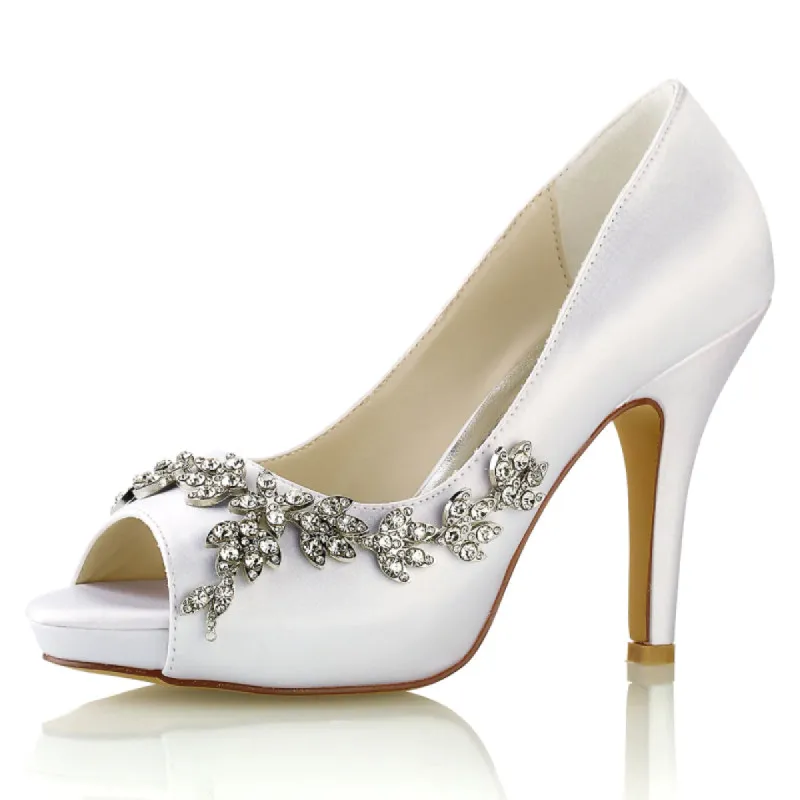 Stiletto Heel 10cm Silk-Like Shoes CK0348 sold by Cocomelody