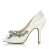 Stiletto Heel 10cm Silk-Like Shoes CK0348 sold by Cocomelody