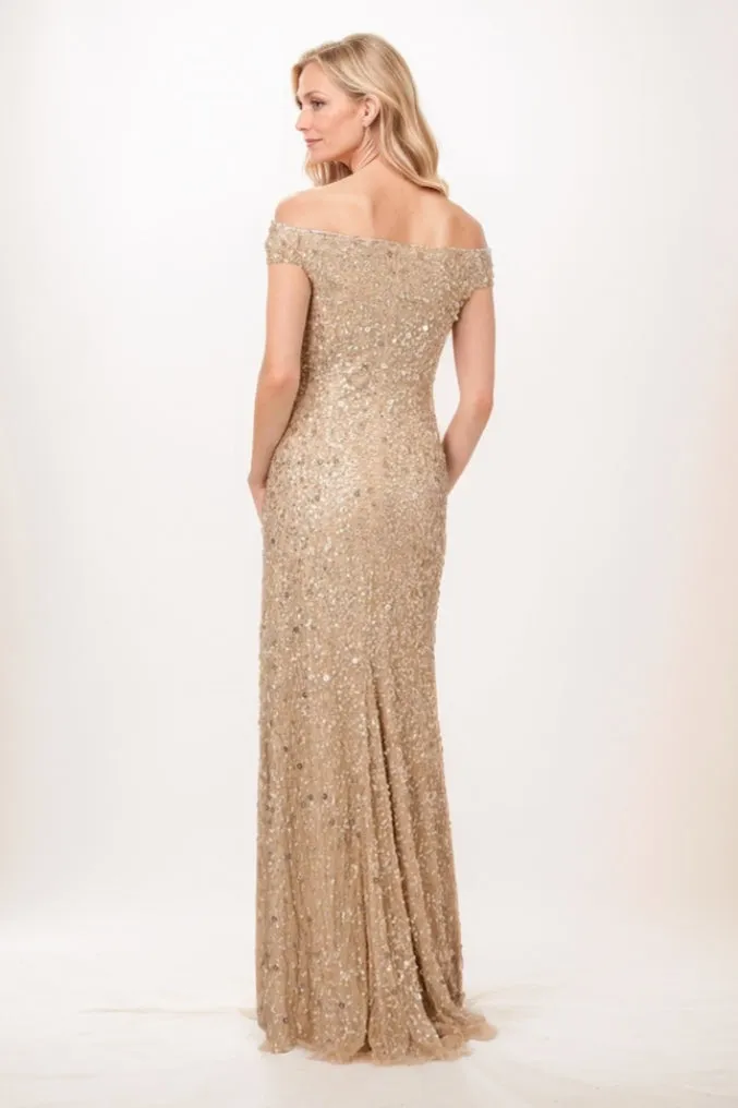 Sheath-Column Maxi Sequined Mother Of The Bride Dress CM0285 sold by Cocomelody product image thumbnail 2