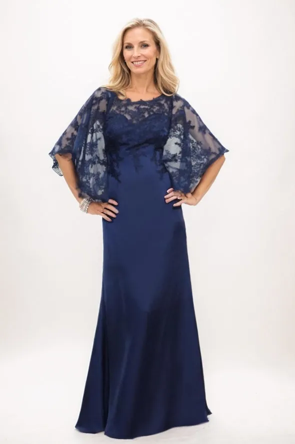 A-Line Maxi Satin Faced Chiffon Mother Of The Bride Dress CM0320 sold by Cocomelody