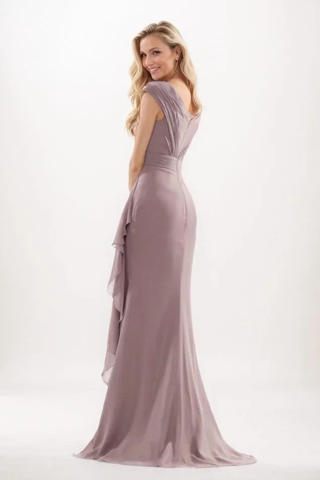 Sheath-Column Maxi Chiffon Mother Of The Bride Dress CM0312 sold by Cocomelody product image thumbnail 2