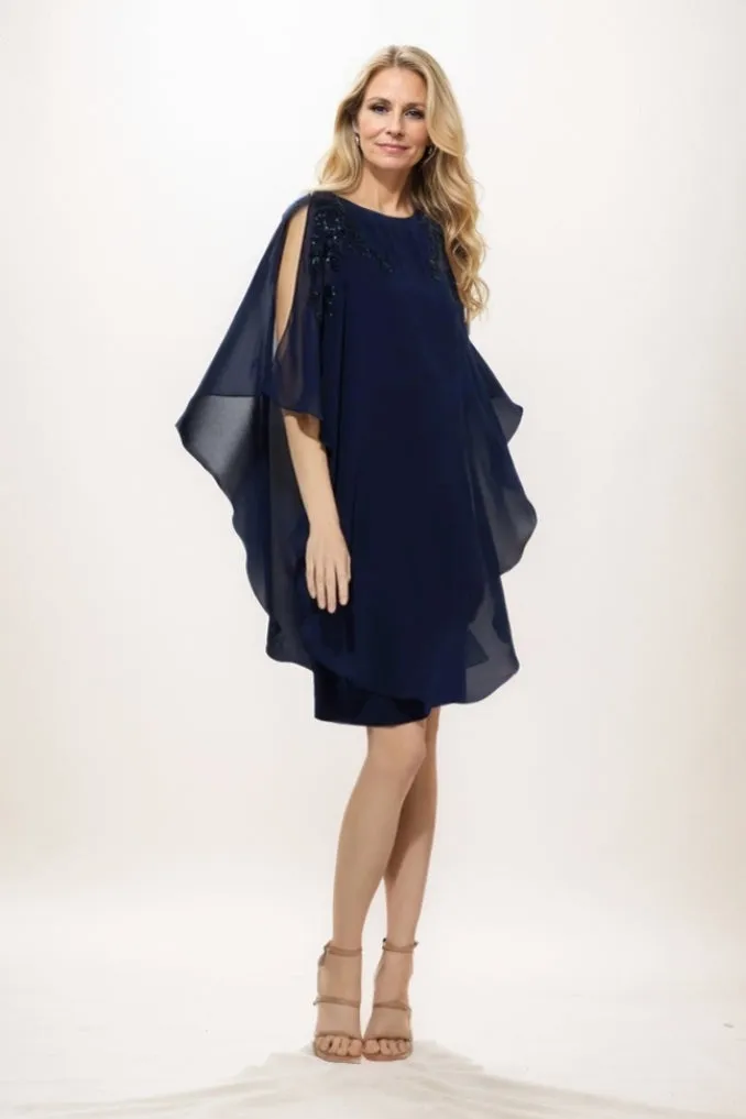 Sheath-Column Mini Chiffon Mother Of The Bride Dress CM0295 sold by Cocomelody product image thumbnail 2