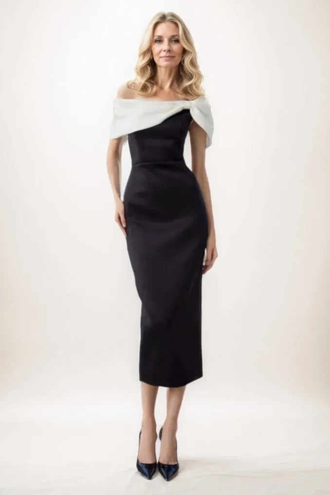 Sheath Midi Elastic Cloth Mother Of The Bride Dress CM0292 sold by Cocomelody