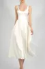 Scoop Ankle-Length Little White Dress with Pockets CW3386 sold by Cocomelody