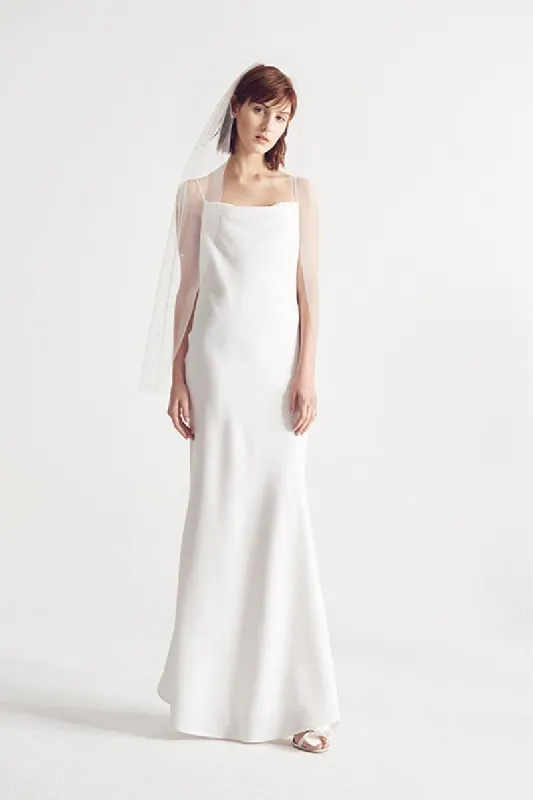 Sheath-Column Floor Length Elastic Cloth Wedding Dress 835205736869 sold by Cocomelody