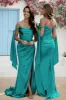 Off The Shoulder Sheath Bridesmaid Dress with Split CB0812 sold by Cocomelody