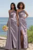 Sheath Bridesmaid Dress with High Split in Light Blue CB0795 sold by Cocomelody