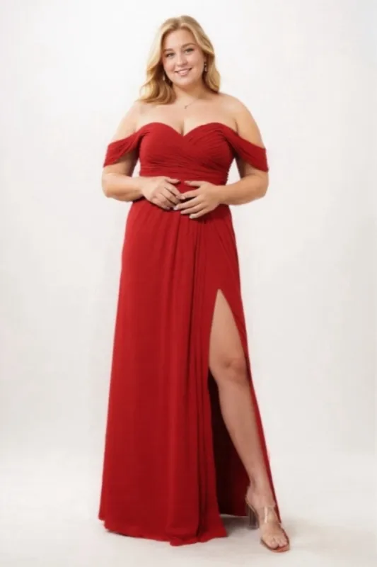 Sheath-Column Floor Length Chiffon Bridesmaid Dress PR3536PS sold by Cocomelody