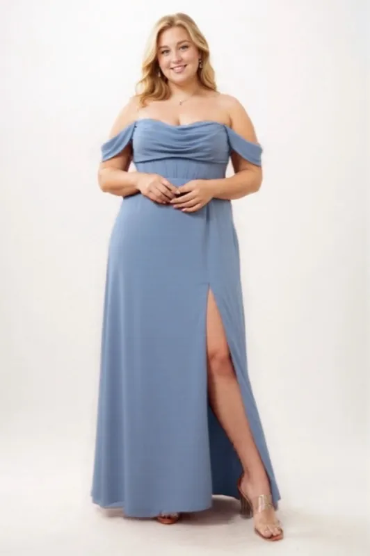 A-Line Floor Length Chiffon Bridesmaid Dress CB0709PS sold by Cocomelody