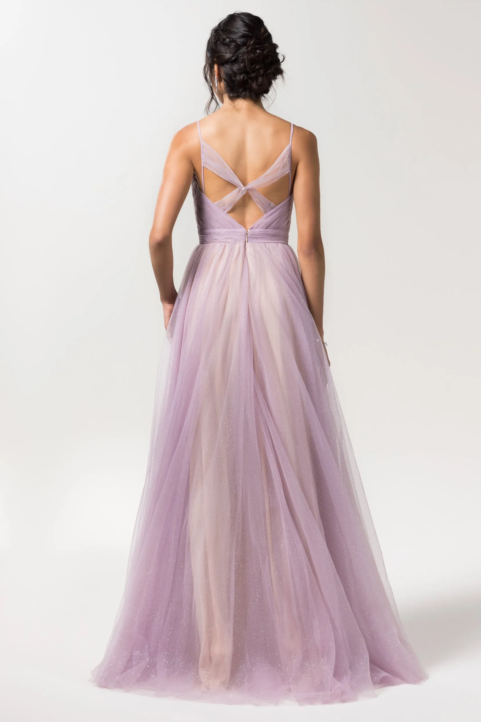 A-Line Floor Length Sparkling Tulle Bridesmaid Dress Formal Dresses CB0621PS sold by Cocomelody product image thumbnail 5