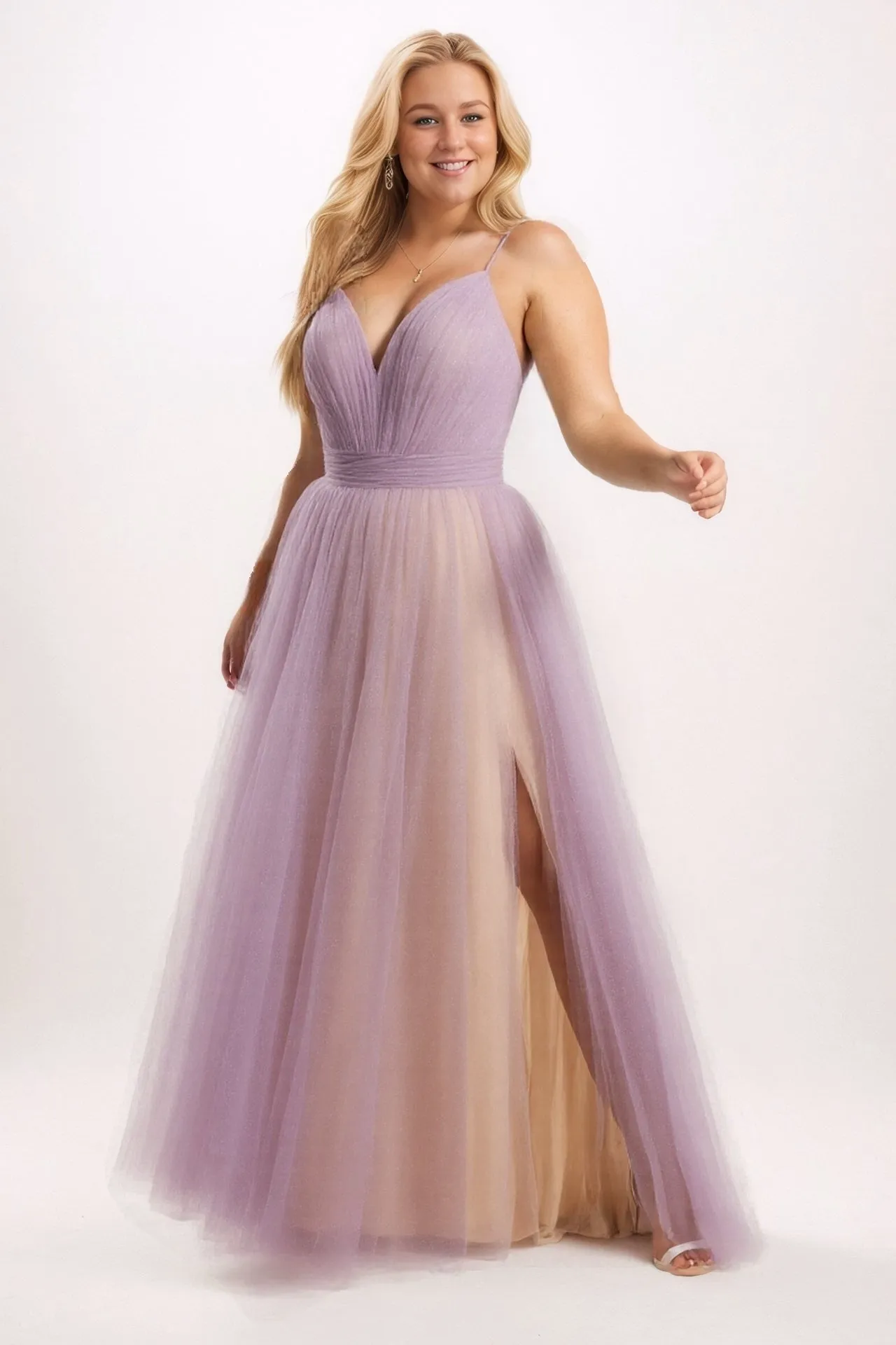 A-Line Floor Length Sparkling Tulle Bridesmaid Dress Formal Dresses CB0621PS sold by Cocomelody