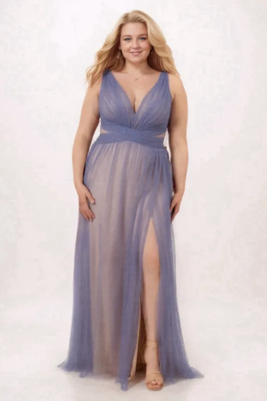 A-Line Floor Length Sparkling Tulle Bridesmaid Dress Formal Dresses CB0609PS sold by Cocomelody