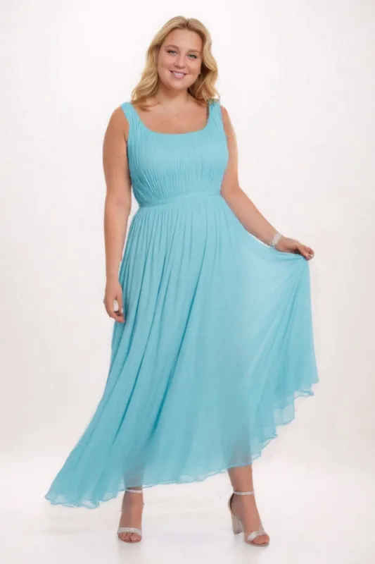 A-Line Tea Length Chiffon Bridesmaid Dress CB0555PS sold by Cocomelody