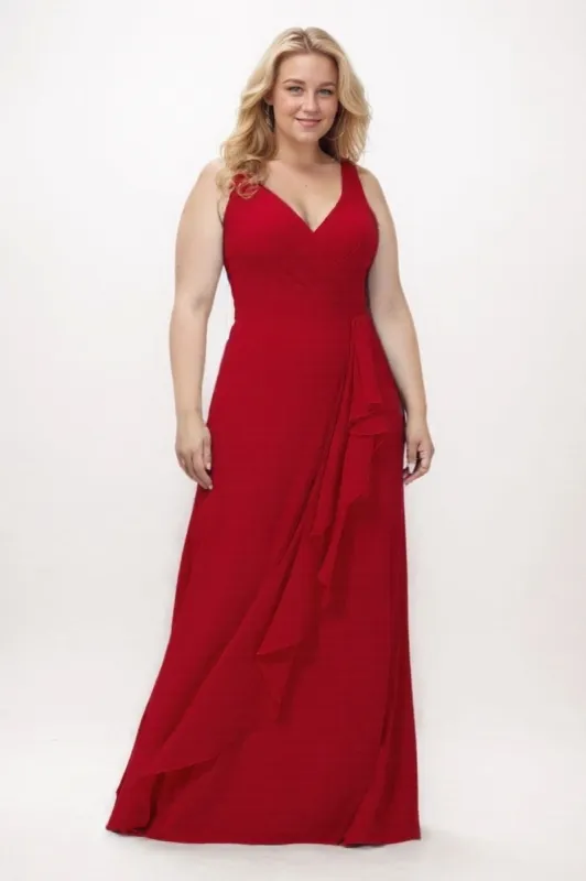 Sheath-Column Floor Length Chiffon Bridesmaid Dress Formal Dresses CB0344PS sold by Cocomelody