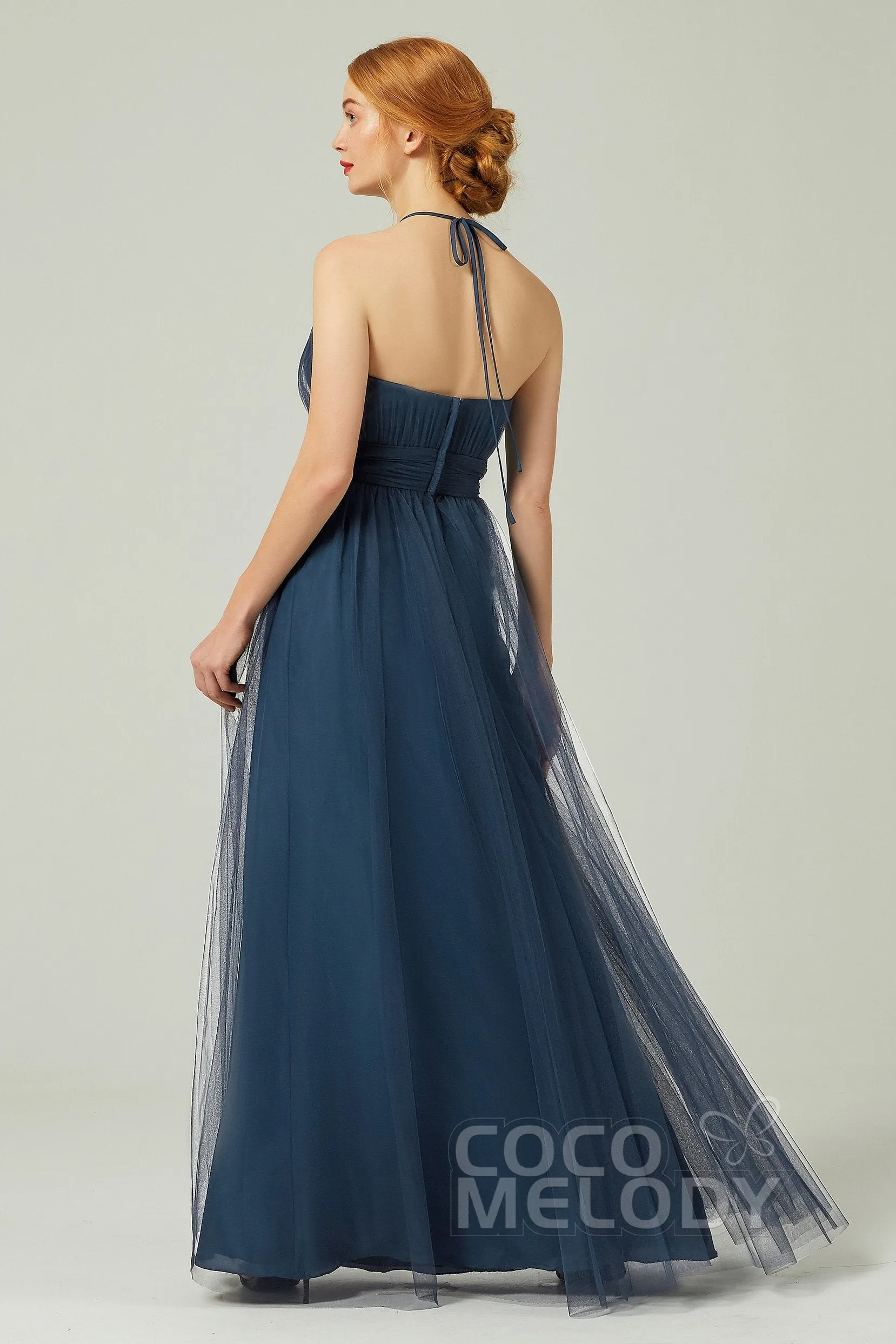 A-Line Floor Length Tulle Bridesmaid Dress CB0334PS sold by Cocomelody product image thumbnail 2