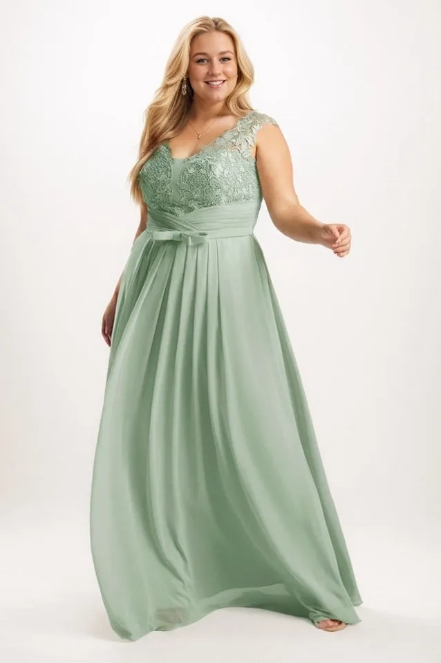 A-Line Maxi Chiffon Bridesmaid Dress CB0732 sold by Cocomelody
