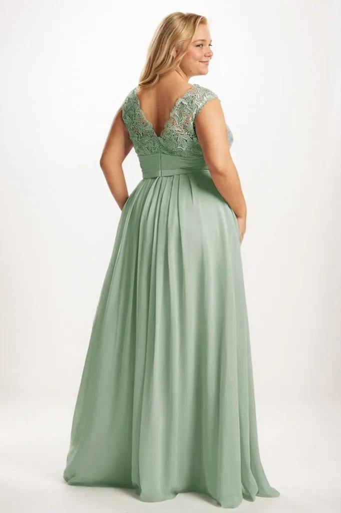A-Line Maxi Chiffon Bridesmaid Dress CB0732 sold by Cocomelody product image thumbnail 2