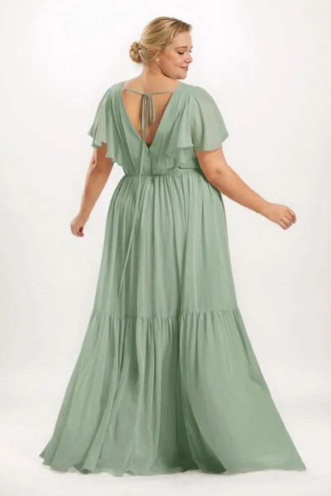 A-Line Maxi Chiffon Bridesmaid Dress CB0731 sold by Cocomelody product image thumbnail 2