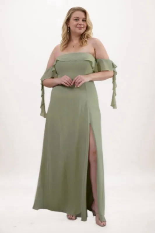A-Line Maxi Chiffon Bridesmaid Dress CB0730 sold by Cocomelody