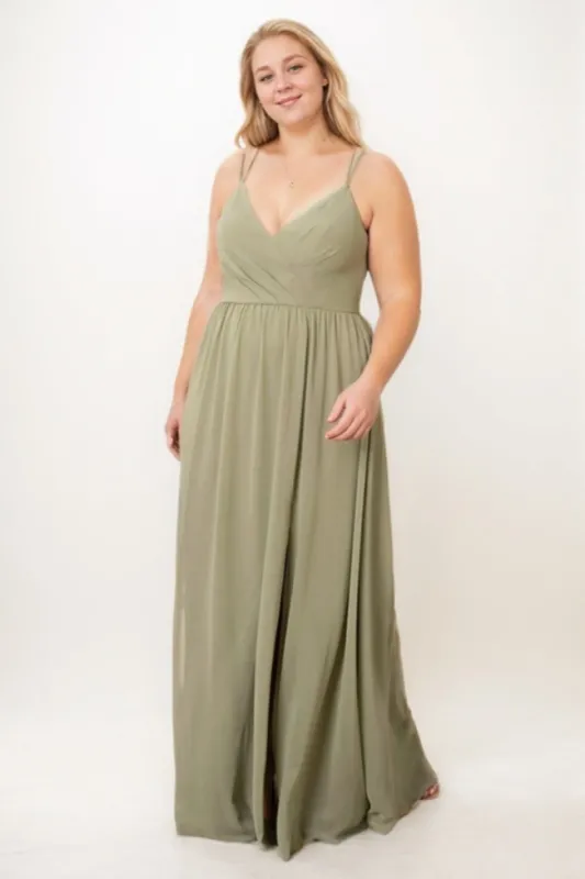 A-Line Maxi Chiffon Bridesmaid Dress CB0728 sold by Cocomelody