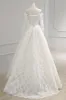 A-Line Sweep-Brush Train Lace  Wedding Dress 843985458463 sold by Cocomelody