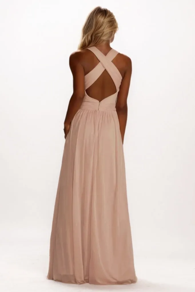 A-Line Maxi Chiffon Bridesmaid Dress CB0786 sold by Cocomelody product image thumbnail 2
