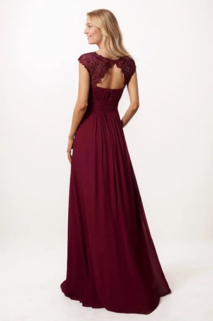 A-Line Maxi Chiffon Bridesmaid Dress CB0785 sold by Cocomelody product image thumbnail 2