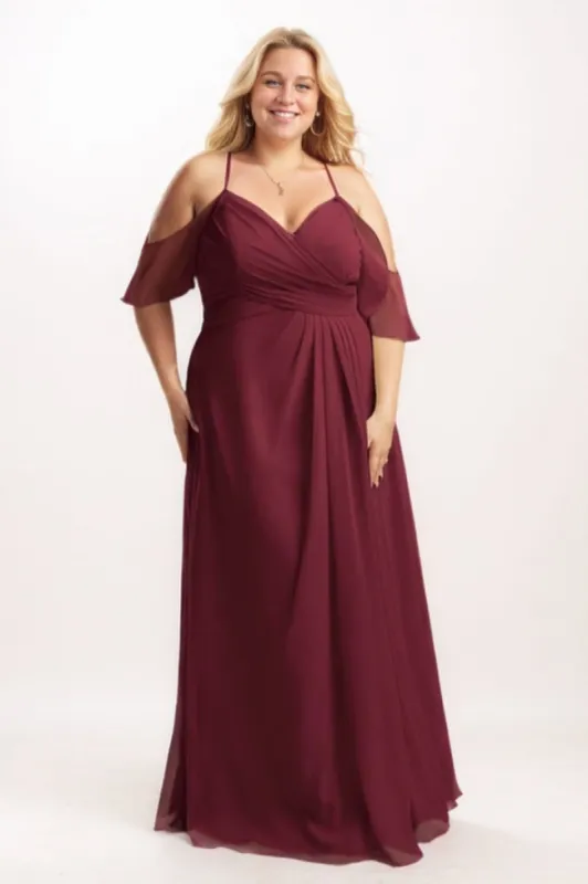 A-Line Maxi Chiffon Bridesmaid Dress CB0784 sold by Cocomelody