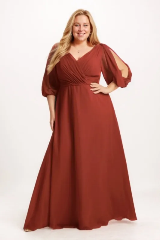 A-Line Maxi Chiffon Bridesmaid Dress CB0782 sold by Cocomelody