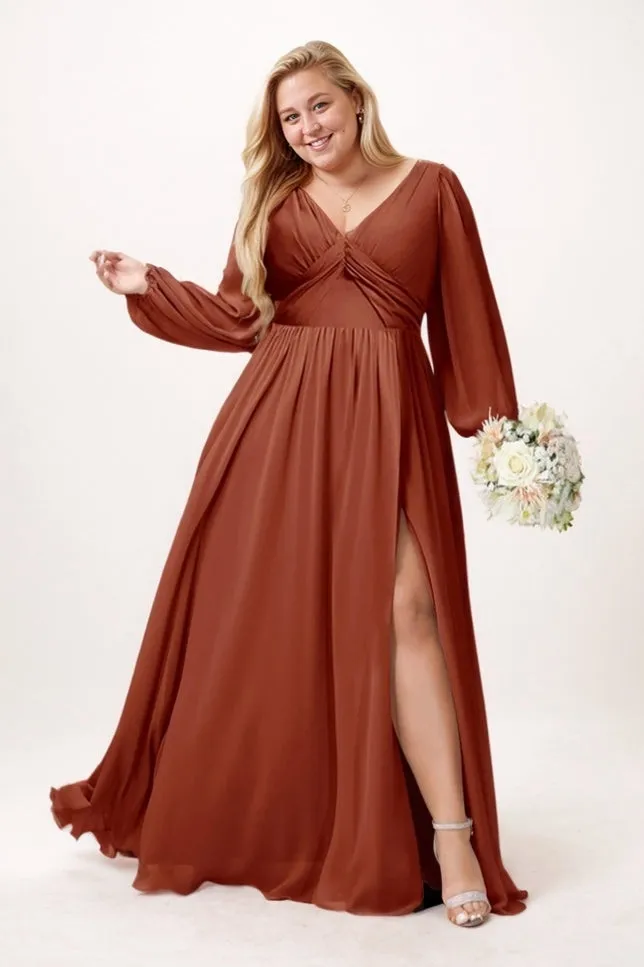 A-Line Maxi Chiffon Bridesmaid Dress CB0780 sold by Cocomelody
