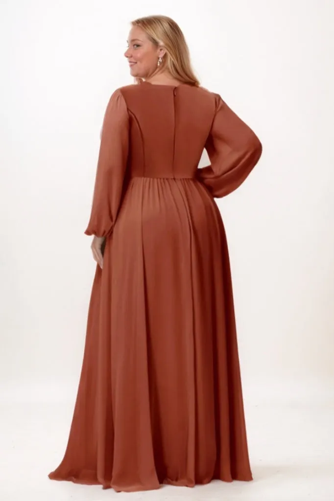A-Line Maxi Chiffon Bridesmaid Dress CB0780 sold by Cocomelody product image thumbnail 2