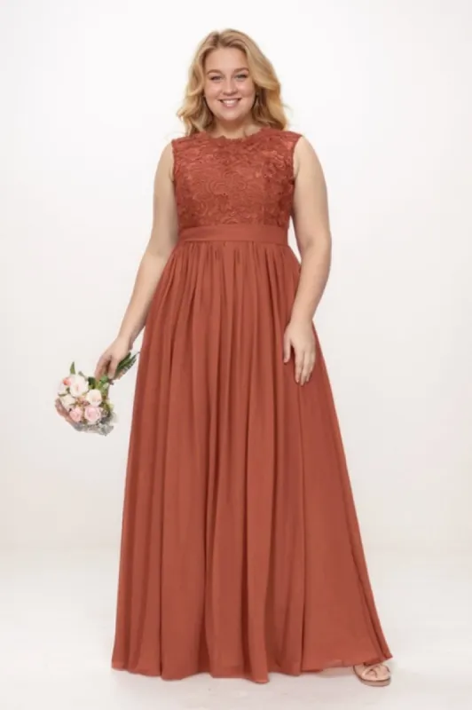 A-Line Maxi Chiffon Bridesmaid Dress CB0778 sold by Cocomelody
