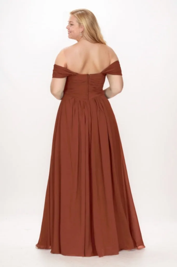 A-Line Maxi Chiffon Bridesmaid Dress CB0776 sold by Cocomelody product image thumbnail 2