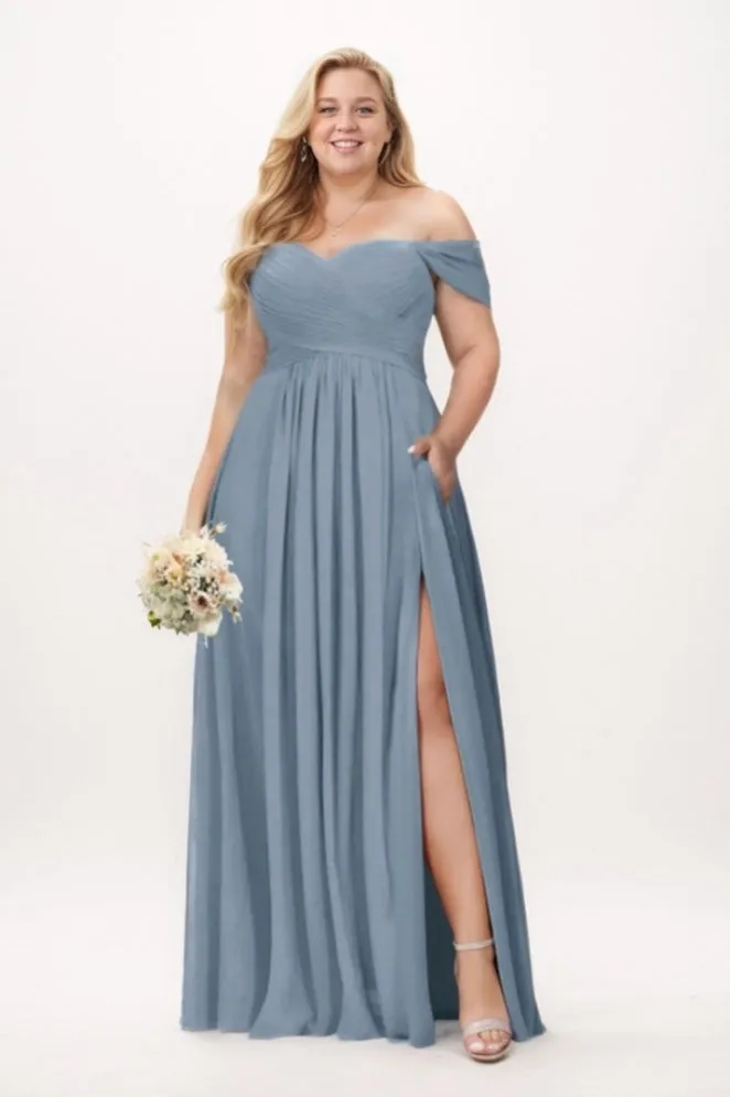 A-Line Maxi Chiffon Bridesmaid Dress CB0776 sold by Cocomelody