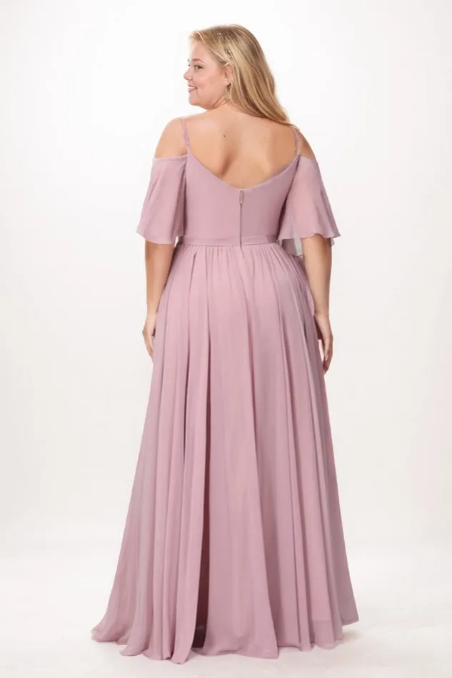 A-Line Maxi Chiffon Bridesmaid Dress CB0775 sold by Cocomelody product image thumbnail 2