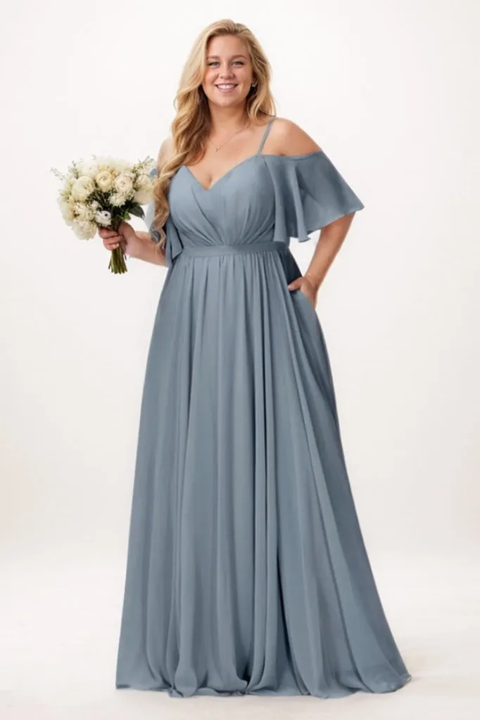 A-Line Maxi Chiffon Bridesmaid Dress CB0775 sold by Cocomelody