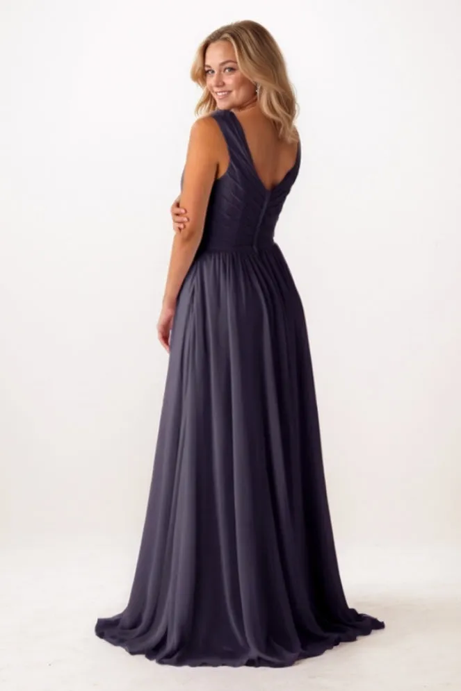 A-Line Maxi Chiffon Bridesmaid Dress CB0774 sold by Cocomelody product image thumbnail 2