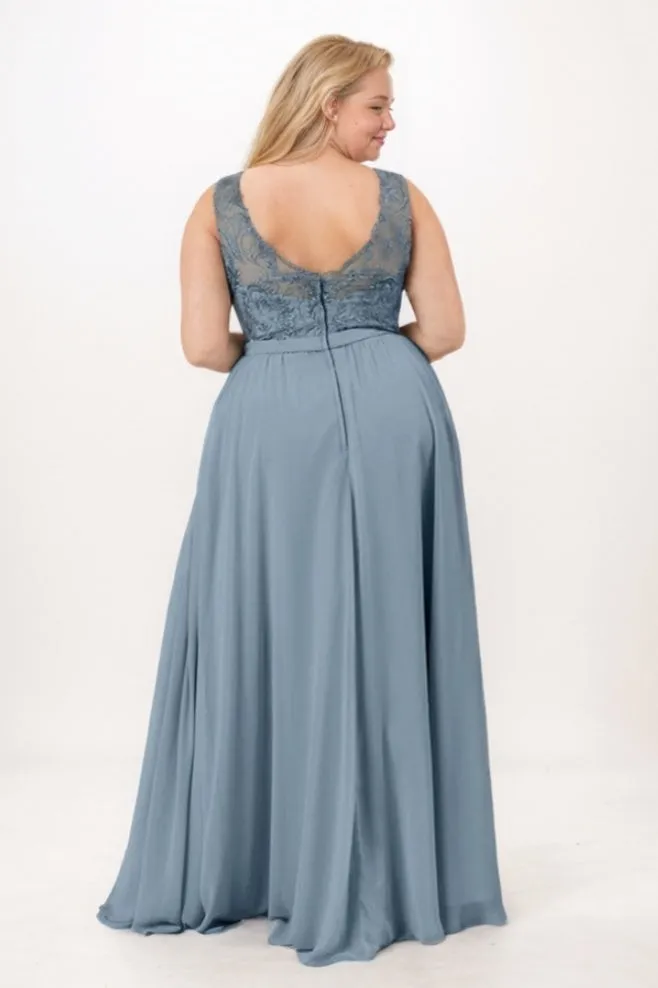 A-Line Maxi Chiffon Bridesmaid Dress CB0769 sold by Cocomelody product image thumbnail 2