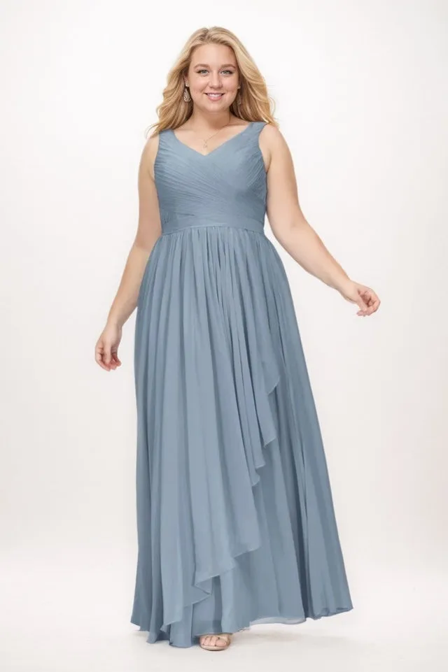 A-Line Maxi Chiffon Bridesmaid Dress CB0768 sold by Cocomelody