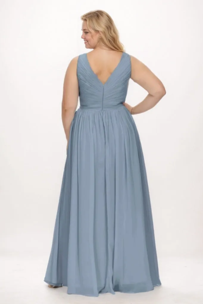 A-Line Maxi Chiffon Bridesmaid Dress CB0768 sold by Cocomelody product image thumbnail 2