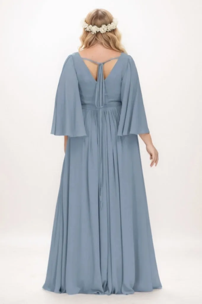 A-Line Maxi Chiffon Bridesmaid Dress CB0767 sold by Cocomelody product image thumbnail 2