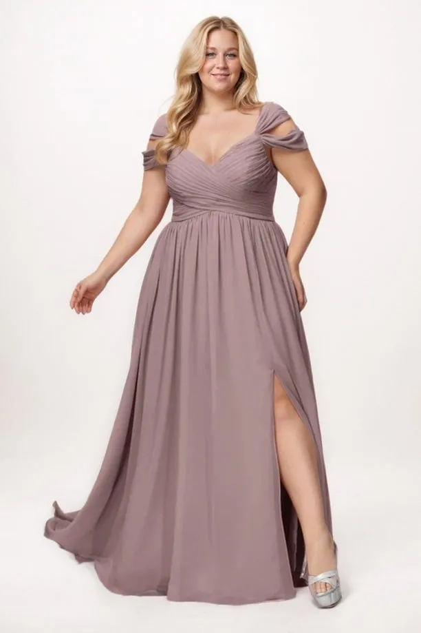 A-Line Maxi Chiffon Bridesmaid Dress CB0765 sold by Cocomelody