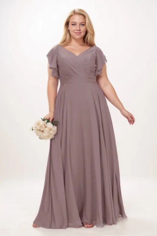 A-Line Maxi Chiffon Bridesmaid Dress CB0763 sold by Cocomelody