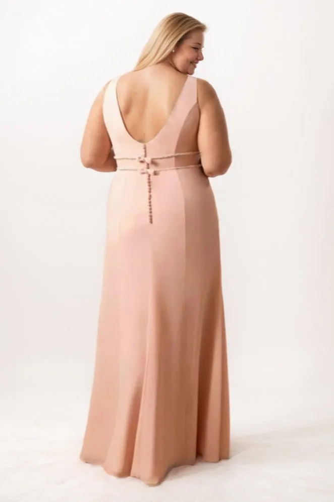 Sheath-Column Maxi Chiffon Bridesmaid Dress CB0760 sold by Cocomelody product image thumbnail 2