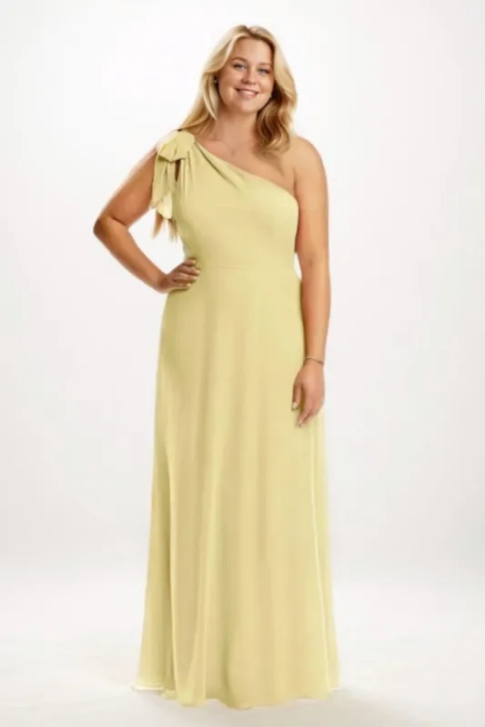 Sheath-Column Maxi Chiffon Bridesmaid Dress CB0758 sold by Cocomelody